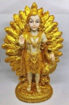 KRISHNA COM PAVÃO - 28 CM - 7208055