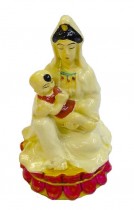 KUAN YIN COM CRIANÇA 8 CM - 8331886